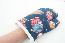 Vintage asiatische Mädchen Ofenhandschuhe