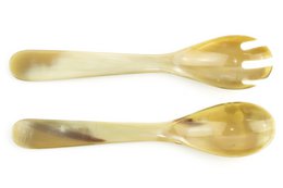 Couverts en corne blonde