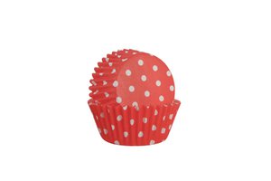 Polka dot rood cupcakepapier 60 stuks Isabelle Rose