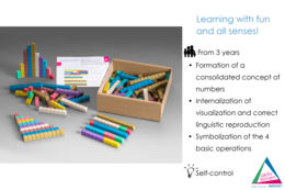 Beregningspinde i 10 Montessori-farver (100 stk.) | svarer til perlemateriale