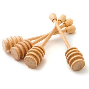 Set mit 4 Honiglöffeln aus Holz – Honiglöffel 15 cm