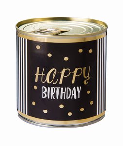 Cancake  Happy Birthday  339 gold dots Brownie black&white Edition