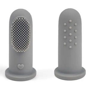 SNUFIE | Finger Toothbrush | Finger Toothbrush Baby | 2 pieces per pack | Toothbrush Silicone | GRAY