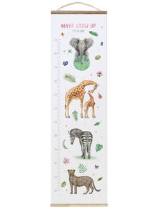 Growth chart jungle pink - textile poster