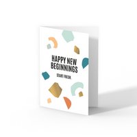 Greeting card Happy New Beginnings, per 10 pieces