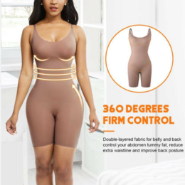 Sculpting Bodysuit Shapewear - Mid Thigh - Nude