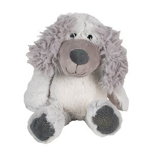 Kuschelhund 32 cm grauer Plüsch