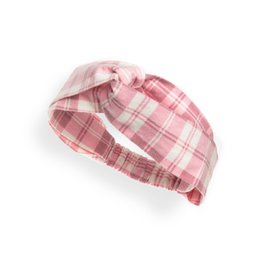 Diadema hecha con ropa de cama vieja de la abuela