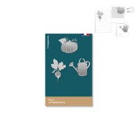 Card of 3 metal garden magnets