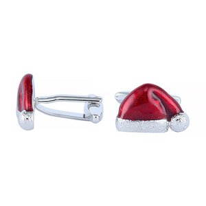 Christmas cufflinks "Santa hat"