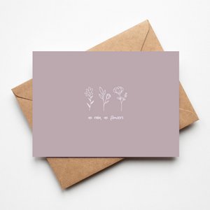 greeting card | no rain no flowers