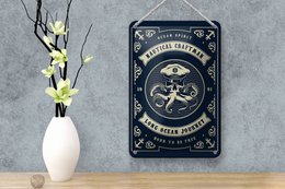 Tin Sign Seafaring 12x18cm Natural Craftman Ocean Decoration