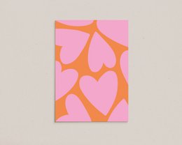 Handwritten postcard with a simple heart design, perfect for birthday wishes or heartfelt messages.