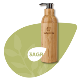 Bamboo body lotion with 3AGR stress relief formula.