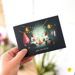 Lykønskningskort Berenfeest (foldet)