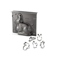 Set of 3D Easter bunny mold and 5 Zenker Easter bunny cookie cutters