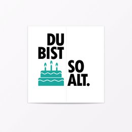 Biglietto di compleanno Biglietto pieghevole "Sei così vecchio" con busta