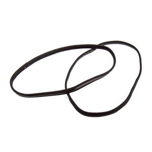 Set van 2 elastische haarbanden - siliconen lint - zwart