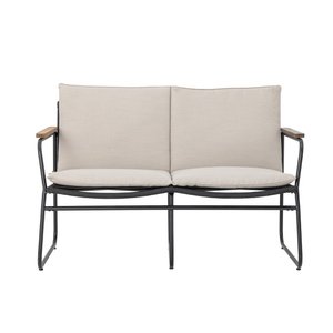 Hampton Sofa, Schwarz, Metall