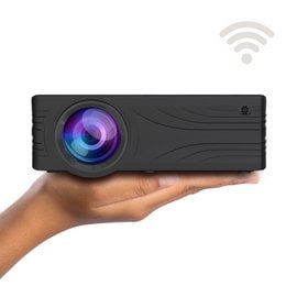This Wi-Fi LED projector features a compact, portable design and supports wireless connectivity for convenient setup and use. It offers a range of input options including HDMI, VGA, and USB, making it suitable for various multimedia applications.