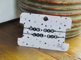 Armbänder Big & Lil Sis Schwarz und Weiß 2 Stück