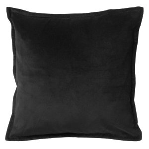 Dutch Decor CAITH - Decorative cushion 50x50 cm - 100% cotton velour - Raven - Black