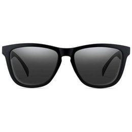 Black rectangular sunglasses with a sleek, modern design. Features polarized lenses for enhanced clarity and glare reduction.