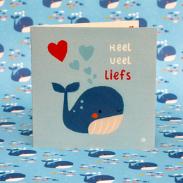 Folded card - Veel liefs Walvis