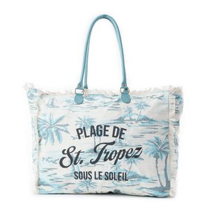 Saint Tropez Weekender Bag In Green & White