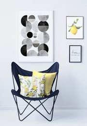 7303 cushion gray / white / yellow / green - 39X39
