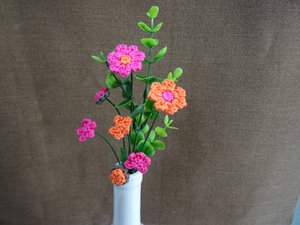 Blumenstrauß Rosa/Orangegrün