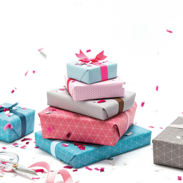 Brown wrapping paper triangles - double -sided wrapping paper for men, sustainable wrapping paper noble