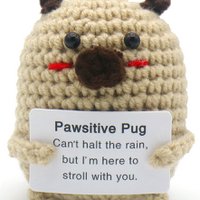 R-G4.1 T2405-187 Knitted Positive Pug 7.5cm