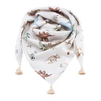 Bamboo scarf with tassels - Dino - beige