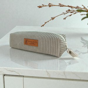 School pencil case, “Corduroy” taupe