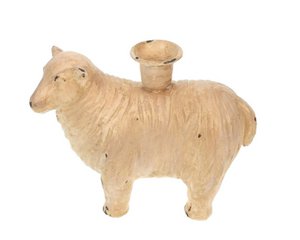 Kandelaar schaap creme