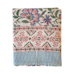  Colorful floral scarf with vibrant sunflowers, leaves, and abstract patterns in shades of blue, yellow, and red.