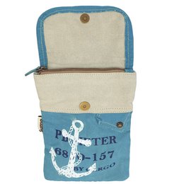 Sunsa skuldertaske til kvinder. Skuldertaske i maritim stil. Håndtaske i lærred. lille crossbody taske til kvinder.