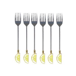 Lemon Dessert Forks - veel van 6