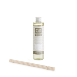Floral, fresh citrus, and woody fragrance diffuser refill in 250ml/8.45 fl.oz size by ATENEA brand.