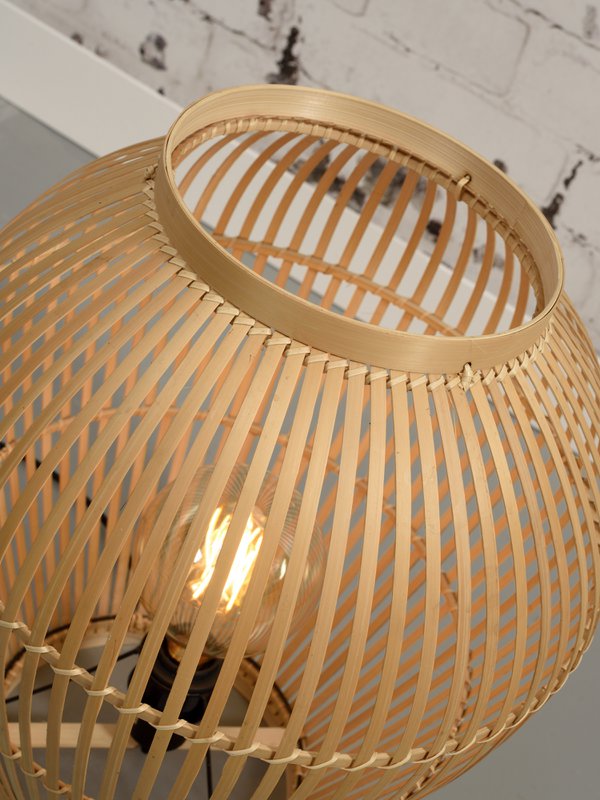 Vloerlamp Tuvalu bamboe naturel, S