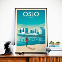 Vintage Oslo Poster | Premium poster City Oslo Norway