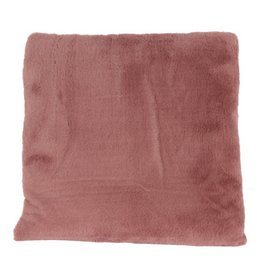 Soft, plush cushion in a dusty rose color, measuring 45x45 cm, suitable for comfortable seating or decorative accents.
