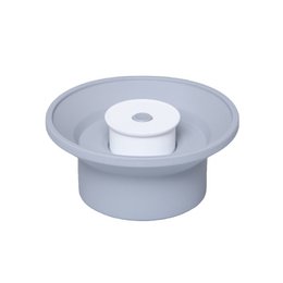 Artic grey sport cap for travel bottles, made of durable plastic material with a round, cylindrical shape.