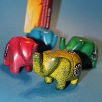 416 Elephant Business Card Holder - Soapstone