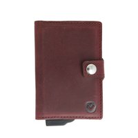 Kartenetui plus Brieftasche Vintage Burgund