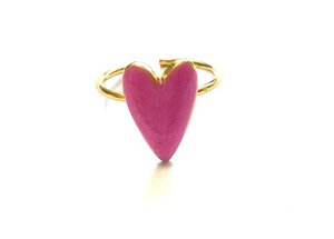 Ring hart roze