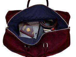 VUE LAC Travel bag Initial Collection - Bordeaux - Red and Blue Trim