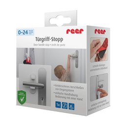  A silver metal door handle stop for kids' wardrobes, with a height of 7.5 cm.