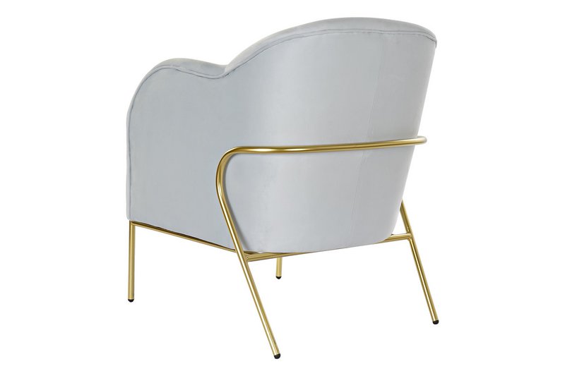 BUTACA POLIESTER METALL 62X75X85 AZUL CELESTE MB190878